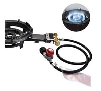 Regolatore di propano con tubo, regolatore di propano ad alta pressione | Riduttore di pressione propano Regolatore di pressione propano 20 PSI,Regolatore della griglia del tubo della valvola di