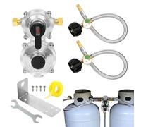 Regolatore di propano con Tubo - Set di Riduttore di Pressione Universale per Serbatoio di propano Dotato di indicatore di misurazione per Un Controllo preciso, durevoli con componenti di