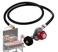 Regolatore Di Propano Con Tubo - Valvola Riduttore Di Pressione Regolabile 20 Psi, Tubo Adattatore Del Connettore In | Gestione Del Calore Perfetta, Alto Per Griglie Esterne, Stufe
