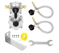 Regolatore di propano per camper - Cambio automatico a 2 piani con tubo da 45,7 Cm, calibro del serbatoio regolabile | Adattatore di controllo automatico della pressione per rimorchio, griglia esterna