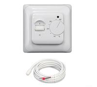 Regolatore di temperatura 220V ABS alloggiamento per bianco IP20 protezione | Sensore esterno, controllo preciso, facile installazione, design bianco, risparmio energetico (RTC70.26)