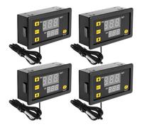 Regolatore di temperatura digitale, 4 pezzi W3230, termostato digitale, 12 V, LCD, indicatore di temperatura con sonda, riscaldamento, display digitale, allarme ad alta temperatura
