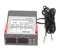 Regolatore di Temperatura Digitale a Doppio Display con Sensore a Doppia Sonda Regolabile per Casa, Termostato Digitale 75 x 34,5 x 85 mm (24V)