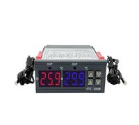 Regolatore Di Temperatura Digitale Doppio STC-3008 Con Due Uscite Relè, Termostato Riscaldatore Con Sonda 12V 24V 220V, Frigorifero Domestico, Raffreddamento E Riscaldamento(DC 12V)