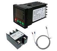 Regolatore di temperatura digitale REX-C100, 0 ℃ ~ 1300 ℃ Allarme PID regolatore di temperatura Kit termostato digitale intelligente Relè uscita con tipo K