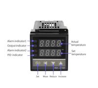 Regolatore di temperatura digitale REX-C100 PID 110V-240V + relè SSR 40A + sonda termocoppia 1M K + dissipatore di calore(Set3)
