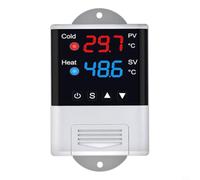 Regolatore di temperatura DTC-1200-40-99°C Grigio | 110-230V -40-99°C Riscaldamento Raffreddamento Per Incubatore Acquario Industriale Grigio Regolatore di Temperatura Digitale
