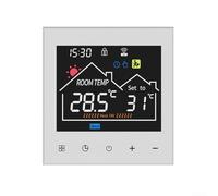 Regolatore di temperatura intelligente WiFi, regolatore di riscaldamento LCD per riscaldamento elettrico a pavimento 16A o sistema idrico 3A controllo app per regolazione della temperatura (16A