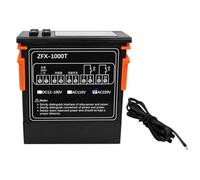 Regolatore di temperatura per montaggio a pannello con regolabile, AC220V | Compressore ritardo di avvio regolabile, display digitale e controlli a pulsante, alloggiamento montaggio a pannello con clip