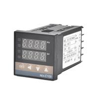 Regolatore di temperatura PID digitale REX-C100 Termostato 40DA Relè SSR Vite K/J M6 Sonda termocoppia 1M Set dissipatore di calore RKC(REX-C100 J SSR)