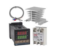 Regolatore di Temperatura PID REX-C100 Kit Termostato Alta Tensione da 100 ACV A 240 ACV+Relè SSR 40D Sonda K