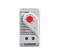 Regolatore di temperatura termostato compatto con guida DIN, interruttore bimetallico 0-60 ° C, controllo elettrico della ventola del riscaldatore, in plastica ABS, colore grigio, IP20 (KTO011)