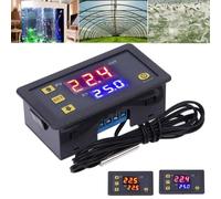 Regolatore di temperatura, W3230 LCD digitale 20A Termostato, Riscaldamento raffreddamento W3230 Uscita relè con sonda di temperatura NTC impermeabile, riscaldamento a LED Termostato di raffreddamento