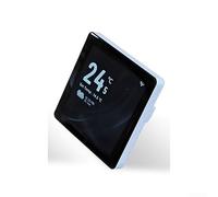 Regolatore di temperatura WiFi intelligente per sistemi HVAC con interfaccia LED, comandi touch e impostazioni programmabili per efficienza energetica e sicurezza (bianco)
