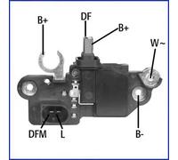 HITACHI Regolatore di Tensione Hueco 130570 Regolatore Alternatore VW,AUDI,MAZDA,POLO (9N_),Golf IV Hatchback (1J1),PASSAT Variant (3B6),POLO (6N2)