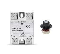 Regolatore di tensione a relè a stato solido da 10 VA, 25 VA e 40 VA, uscita 24-380 V CA con potenziometro 10 A, 25 A e 40 A(25VAaddPotentiometer)