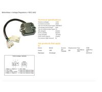 REGOLATORE DI TENSIONE DZE HONDA CBR900RR 02-03 (CBR954), VTX1800 02-08 (ESR690)