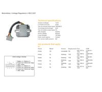 REGOLATORE DI TENSIONE DZE HONDA GL1100 80-83, GL1200 84-87 (ESR290)