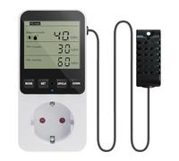 Regolatore di umidità e temperatura, igrostato digitale, presa di corrente 230 V, interruttore di temperatura con allarme