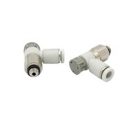 Regolatore di velocità da 10 pezzi/lotto con valvola a farfalla di scarico con raccordo pneumatico AS1201F AS2201F 3201F(AS3201F-03-10SA)