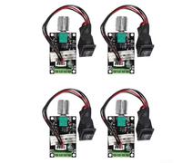 Regolatore di velocità del motore CC 6-28V 3A, modulo di controllo con pulsante di commutazione avanti e indietro (confezione da 4)