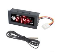Regolatore di velocità della ventola con sonda di temperatura e display digitale, 4 fili per supporto ventola PWM, valutazione 12V 3A, spegnimento a bassa temperatura e funzione ventola sincrona