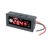 Regolatore di velocità della ventola PWM da 12 V con display digitale della temperatura a 4 fili, supporta ventole sincrone inverse e funzione di spegnimento a bassa temperatura (2 linee)