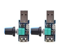 Regolatore di velocità della ventola USB DC4~12V 5W Regolatore di velocità della ventola Regolabile Energia eolica Home Office Alluminio