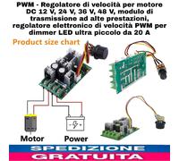 Regolatore Di Velocità per Motore DC 12 V, 24 V, 36 V,48V+Modulo Di Trasmissione
