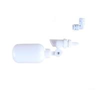 Regolatore elettronico del livello dell'acqua galleggiante a 2 porte, riempitrice automatica per serbatoi di pioggia, stagni, acquari, unità in plastica bianca (5,1 cm montato lateralmente)