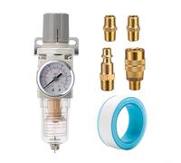 Regolatore filtro aria 1/4" NPT pressione AW2000-02 bianco con kit di 5 connettori, componente pneumatico