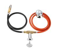 Regolatore for bombola di gas a clip da 27 mm e 37 Mbar, valvola for braciere a propano, gruppo tubo flessibile, kit sistema regolatore 150.000 BTU