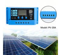Regolatore fotovoltaico regolatore di carica solare PWM 20A/30A per gel acido al piombo al litio Lifepo4 Regolatore di carica solare PWM 20A/30A 12V 24V regolatore fotovoltaico per gel al litio al pio