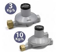 Regolatore gas bassa pressione con codolo con uscita 3/8 F