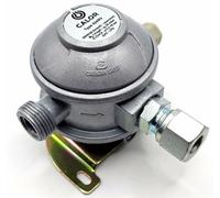 Regolatore Gas Caravan Motorhome LPG 90 Gradi Passante 30mbar Con Uscita Da 8mm