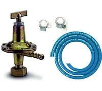 REGOLATORE GAS GPL ALTA PRESSIONE CON 3 METRI DI TUBO GAS E 2 FASCETTE