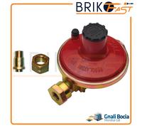 REGOLATORE GAS GPL BP KG/H 10 CON DADO GIREVOLE 30 MBAR CUCINA CALDAIA SCALDINO
