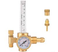 Regolatore interamente in rame con ingresso CGA-580 per saldatura TIG MIG, valvola riduttore di pressione del gas ad alta precisione da 0 a 4000 PSI per serbatoi di elio e uso industriale (esterno