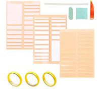 Regolatore invisibile per anelli, 3 fogli, 57 pezzi, per anelli sciolti, stringicanelli, distanziatore con coltello in agata e panno, protezione per gioielli di varie dimensioni, per donne e uomini