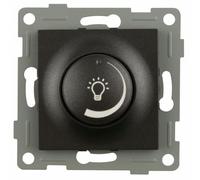 Regolatore LED S-EMPOT. in elegante grafite. Perfetto per controllare l'illuminazione in modo efficiente e stilizzato, adattandosi a qualsiasi spazio moderno. Ideale per la tua casa.