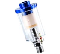 Regolatore pneumatico con manometro 0,5-8,5 Bar Range | Corpo in lega di alluminio, ciotola trasparente in policarbonato, rimuove l'umidità e l'olio, protegge gli strumenti