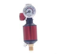 Regolatore pneumatico per compressore d'aria con separatore di pressione e umidità regolabile, gamma 0 140 PSI, compatibile con utensili spray e tubi dell'aria (rosso)