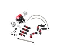 Regolatore Pressione Del Carburante Kit Di Aggiornamento Turbo Regolatore Di Pressione Carburante Compatibile Per Raccordo Radiatore Olio Auto Solenoide Di Dosaggio(Black and red)