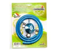 KIT REGOLATORE PRESSIONE BOMBOLA GAS 30/37mbar CON TUBO E 2 FASCETTE OMPAGRILL