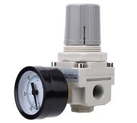 Regolatore Pressione Pneumatico AR2000-02 1/4" con Manometro Integrato e Filtro per Aria Compressa Precisione 0.05-0.85MPa per Officine Industriali e Sistemi Pneumatici Attrezzi