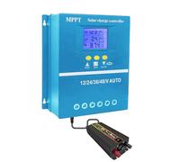 Regolatore solare doppio USB, regolatore di carica solare - Regolatore di carica solare regolabile con schermo LCD | Aumenta il controller di conversione 'energia solare per roulotte, ville, lampioni