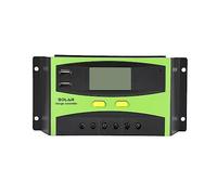 Regolatore solare PWM 20A 30A 40A 50A 60A 12V/24V/48V Riconoscimento automatico Display a LED di ricarica intelligente USB universale automatico per camion, auto, camper, casa, camion, solare fuo(40A)