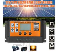 Regolatore Solare USB LCD 30A Controllo Avanzato Chip LCD Display Livello Batter