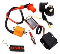 regolatore tensione Per 150cc 200cc 250cc ATV Quad Moto CDI BOX Accenditore Bobina Di Accensione 6 Spille AC Spark Per D8TC Regolatore Raddrizzatore Relè Kit