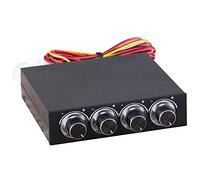 Regolatore Ventole PC Controller Ventole PC, Display a LED Blu 4 Canali della Ventola Regolabili Design per la Riduzione del Rumore Efficace per il Controllo della Velocità della Vento